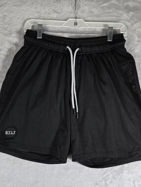 BYLT Premium Basics Active Training Shorts Lined Mens Size M Medium Black 5.5"